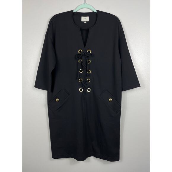 Tuckernuck Black Ellington Dress Small Classic Elegant Minimalist Contemporary - Picture 7 of 15